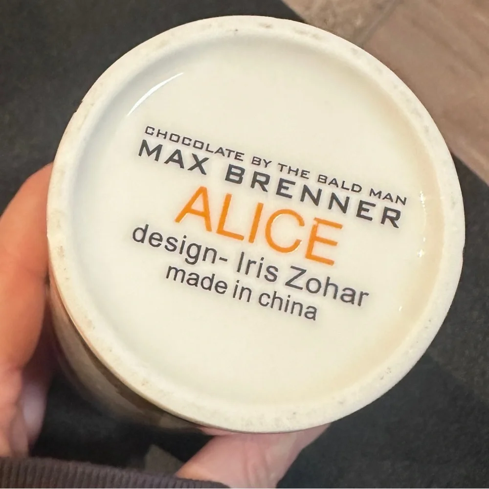 Alice for Max Brenner Chocolate by the Bald Man Ceramic Milkshake Cup Iris Zohar